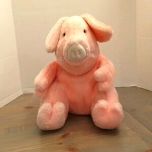 Vintage 1987 Rich's , Francesca Hoerlein Priscilla Pink Pig Plush . 14"